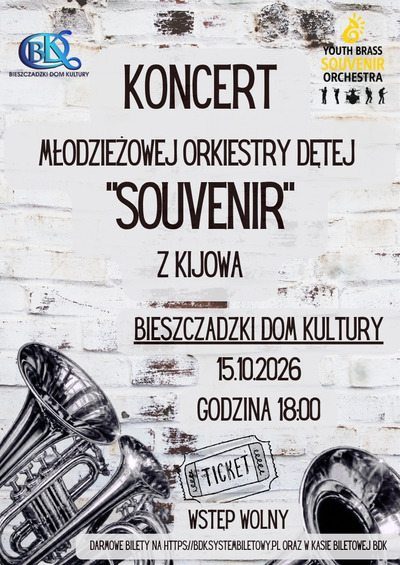 Plakat wydarzenia:  KONCERT ORKIESTRY MŁODZIEŻOWEJ "SOUVENIR" Z KIJOWA